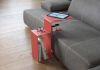 Rust color Couch table - Large Books Side table - 4