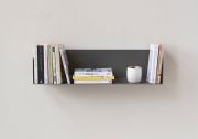 Wall Bookshelf Gray 60 x 15 cm Grey shelves - 1