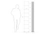 Narrow Bookcase 30 cm - white metal - 8 levels Bookcases - 3