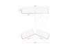 Design bookshelf - White Bookcase metal - Asymmetrical Bookshelves - 17