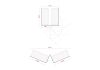 Design bookshelf - White Bookcase metal - Asymmetrical Bookshelves - 18