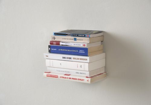 Bookshelf -  Small invisible bookshelf 12 x 12 cm - Grey Bookshelves - 3