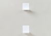 Bücherregal - Kleines unsichtbares Bücherregal 12 x 12 cm - Weiß - Set mit 2 Kleine wandregal - 15