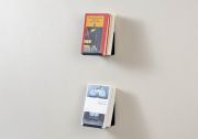Mensola per libri - Piccola mensola invisibile 12 x 12 cm - Grigio - Set di 2 Piccola mensola - 1
