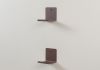 Bookshelf -  Small invisible bookshelf 12 x 12 cm - Rust Color - Set of 2 Small shelf - 3