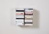 Design bookshelf - White Bookcase metal - Width Max. 33.4 inches Bookshelves - 3