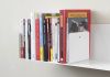 Estante para libros - Pequeño estante invisible 12 x 12 cm - Blanco Pequeña estantería - 17