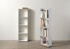 Witte design boekenkast 30 cm - metaal - 4 niveaus Boekenkast - 5