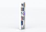 Witte design boekenkast 30 cm - metaal - 6 niveaus Boekenkast - 1