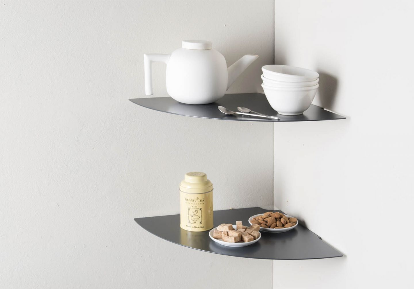 Buy Grey corner shelf 36 cm Lot of 2