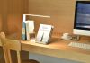 Lámpara de escritorio - Soporte para libros - Blanco Pequeña estantería - 4