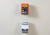 Bookshelf -  Small invisible bookshelf 4,7 x 4,7 inches - Grey - Set of 2 Small shelf - 5