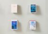 Étagère livres - Petite étagère invisible 12 x 12 cm - Blanc - Lot de 4 Petite étagère - 14