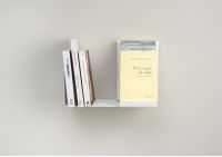 Étagère Livres - Support pour livre - 30 x 15 cm - Blanc - Gauche Petite étagère - 1