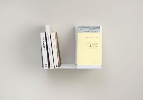 Étagère Livres - Support pour livre - 30 x 15 cm - Blanc - Gauche Petite étagère - 1