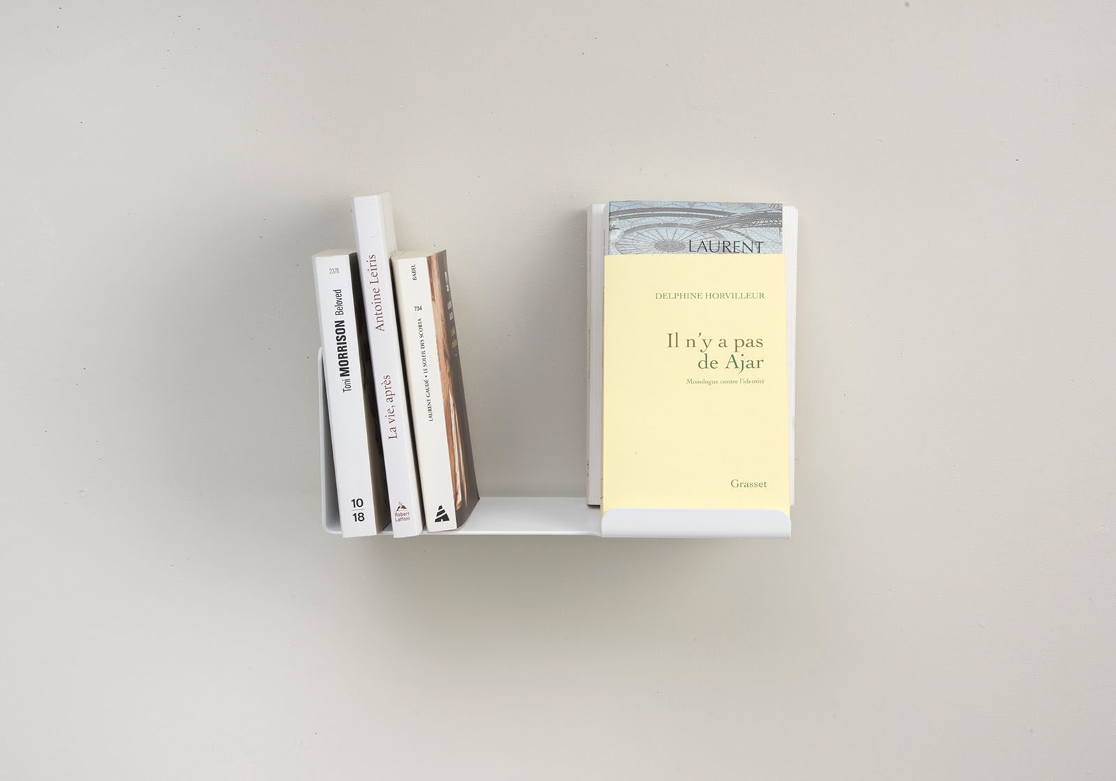 Étagère Livres - Support pour livre - 30 x 15 cm - Blanc - Gauche Petite étagère - 1