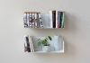 Mensole per libri 45 x 15 cm - Set di 2 - Bianco - Acciaio Mensole per libri - 15