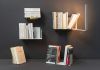 Steel Bookholder - 30 x 15 cm - White Small shelf - 13