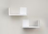 Bookholder - Bookshelves - 11,81 x 5,9 inches - White - Set of 2 Small shelf - 7