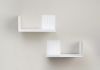 Bookholder - Bookshelves - 30 x 15 cm  - White - Set of 2 Small shelf - 7