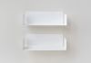 Étagère range DVD - 45 x 15 cm - Blanc - Lot de 2 Étagère rangement DVD - 2