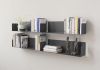 Wall bookshelves Gray US 17,71 inch long - Set of 4 Bookshelves - 2