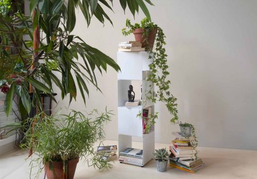 Buy Cube shelf - Steel column storage - 4 shelves