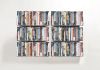 Bookcase - Wall bookshelves 45 cm - Set of 12 - White Design Wall Shelves - 7