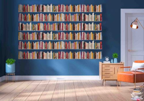 Étagère livre - Bibliothèque Murale 60 x 15 cm - Lot de 24 - Blanc Étagères design murales - 2