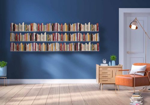 Bookcase - Wall bookshelves 60 cm - Set of 12 - White Design Wall Shelves - 2