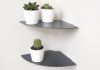 Bathroom shelf 9,5 inches gray - Set of 2 Bathroom shelves - 4