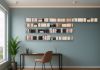 Bookscase - Floating Bookshelves 17,71 inches - Set of 18 - Gray Grey shelves - 1