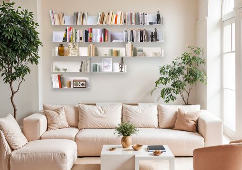 Bookcase - Wall bookshelves 45 cm - Set of 12 - White Bookshelves - 1