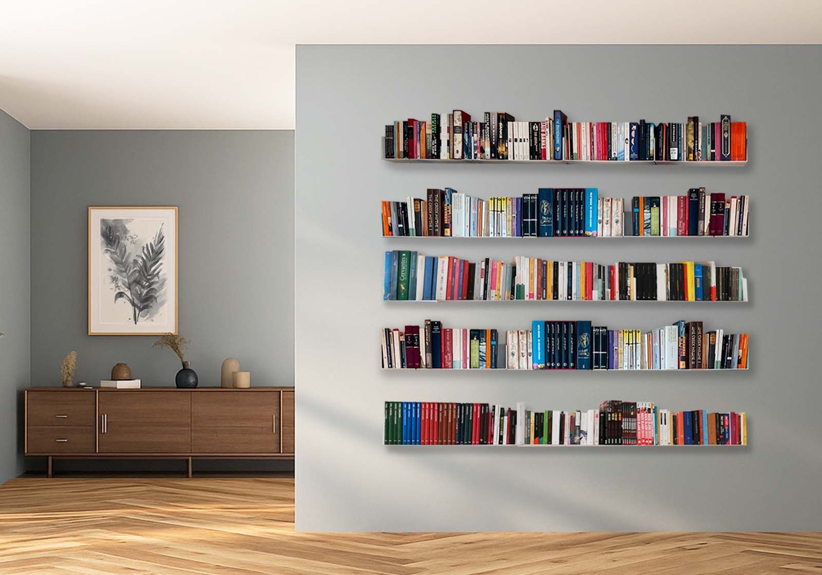 Estantes para libros - Librería de metal 60 cm - Juego de 18 - Blanco Estantes para libros - 1