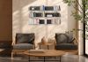 Grijze Wandplank voor Boeken 60 x 15 cm - Set van 6 Boekenplank - 3