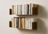 Wall Bookshelf 23,62 in - Antique Gold - Set of 2 - Steel Bookshelves - 6