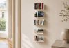 Small white wall shelf 30 cm – Hidden fixing – Set of 2 Invisible Bookshelves - 5