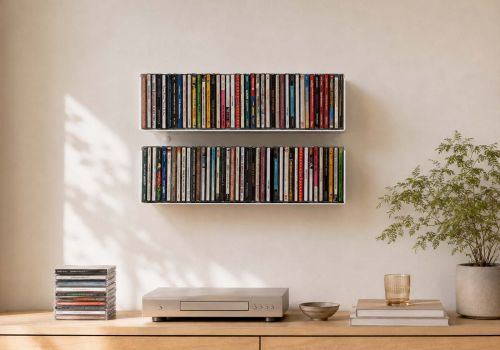 CD-Regalen - Set mit 2 - 60 cm - Stahl CD-Regal - 1