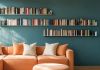 Bookcase - Floating Bookshelves 17,7 x 5,9 in - White - Set of 12 Bookshelves - 1