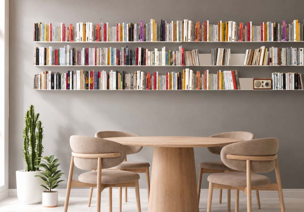Bücherregal - Weiß Bücherschrank Metall 45 cm - Satz von 18 Bücherregal - 1