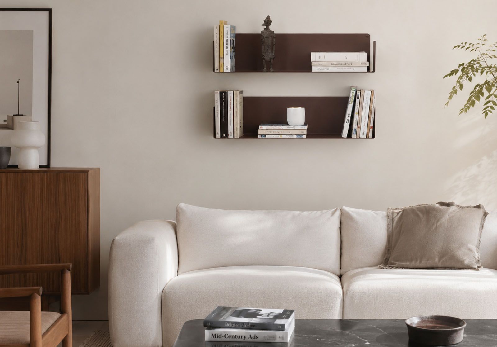 Floating shelves rust color - 23.62 inches - Set of 2 Rust color shelves - 9