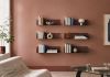 Floating shelves rust colour - 60 x 15 cm - Set of 6 Rust color shelves - 1