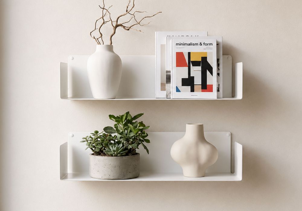 Estante de pared 60 x 15 cm - Juego de 2 Estantes de pared - 10