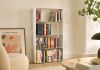 Bücherregal weiß 4 ablagen 60 cm Bücherschrank - 1