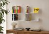 Wall bookshelves 23,6 x 9,8 in - White - Set of 2 Bookshelves - 4