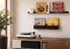 Vinyl Storage Wall Shelf - Set of 4 - Black Vinyl Storage - 5