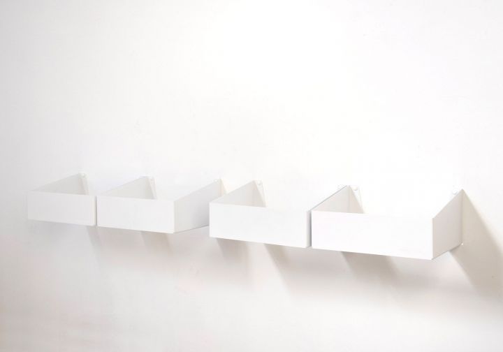Buy Vinyl Storage Wall Shelf Set of 4 White