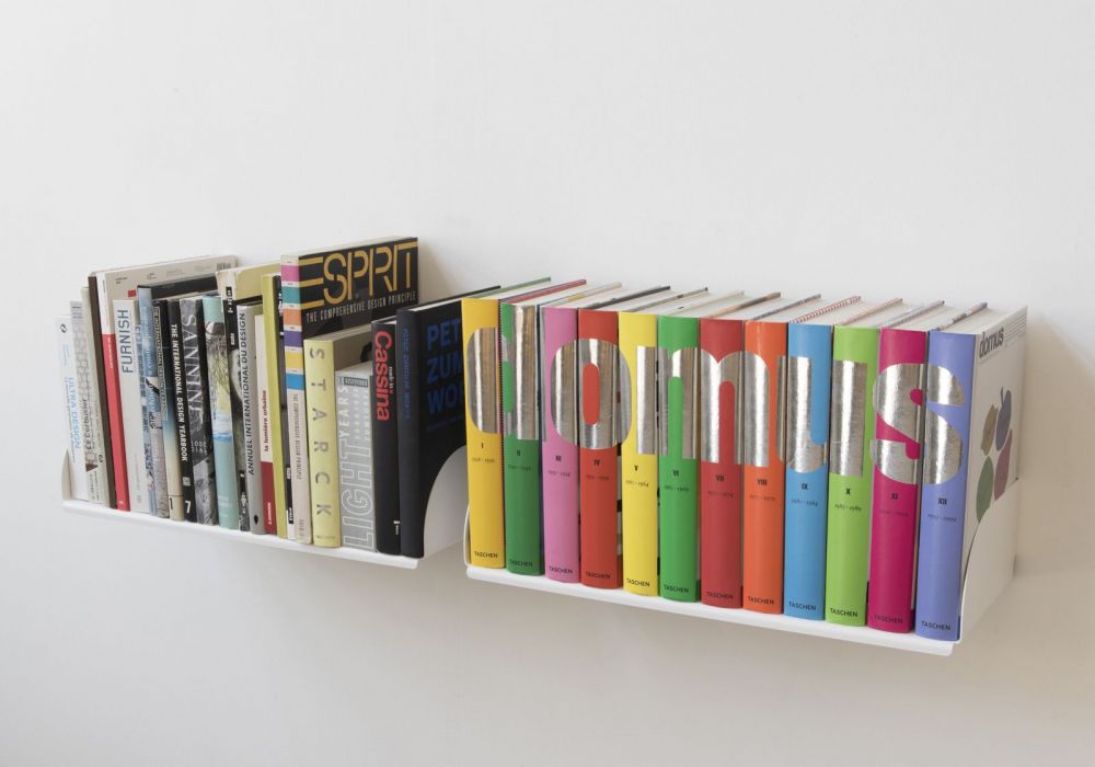 Bianco Set di 2 TEEbooks Mensole per libri Libreria verticale 60 cm 