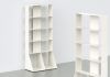 White Bookcase W60 H135 D32 cm - 5 shelves
