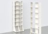 Bücherregal weiß 7 ablagen B60 H185 T15 cm